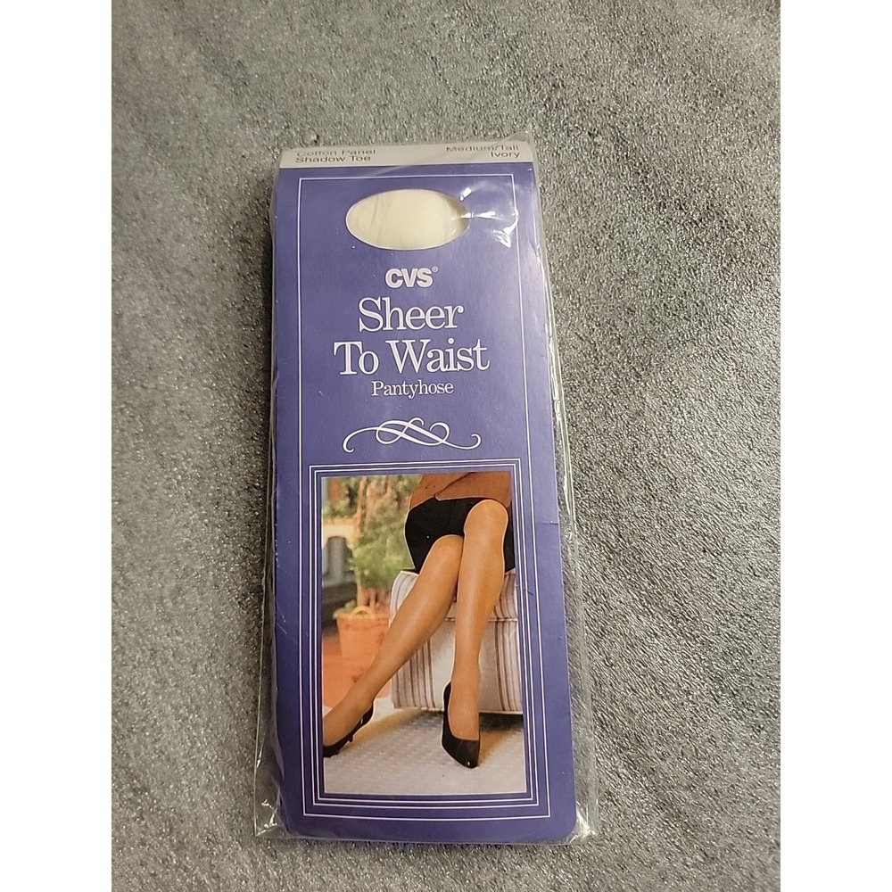 CVS Sheer To Waist Pantyhose Medium/Tall‎ Ivory